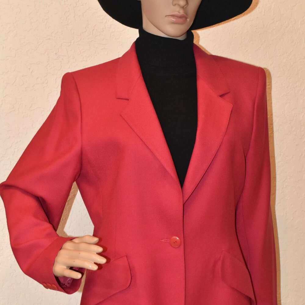 Vintage Marella Striking Red Italian Blazer Jacket US10 - New without Tags